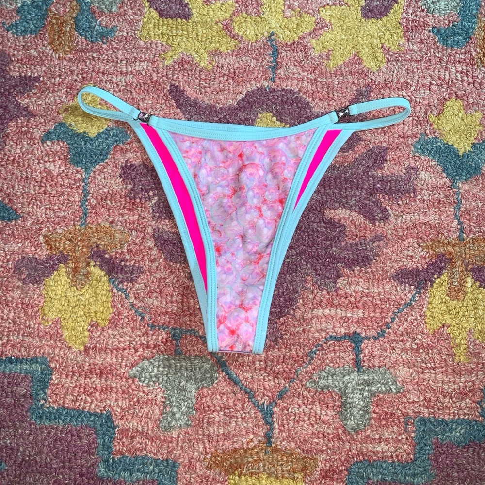 Strawberry Milk Mob Pink and Blue Bikini Bottom
